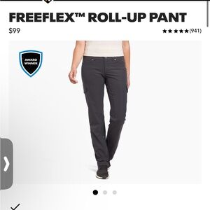 KUHL FREEFLEXT™ ROLL-UP PANTS. Dark gray. Like new condition. Size 12 Short